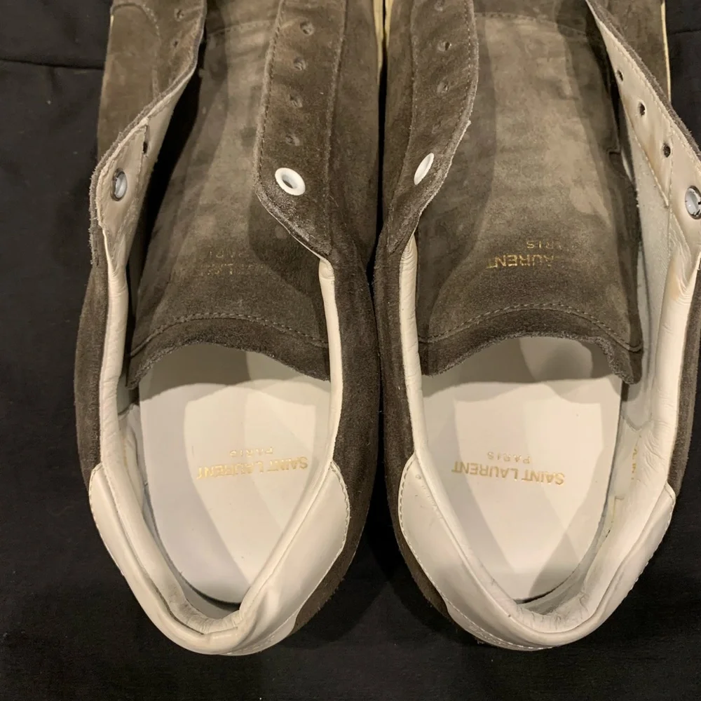 SAINT LAURENT Suede Soho Mens Court Classic Sneakers - Picture 2 of 7